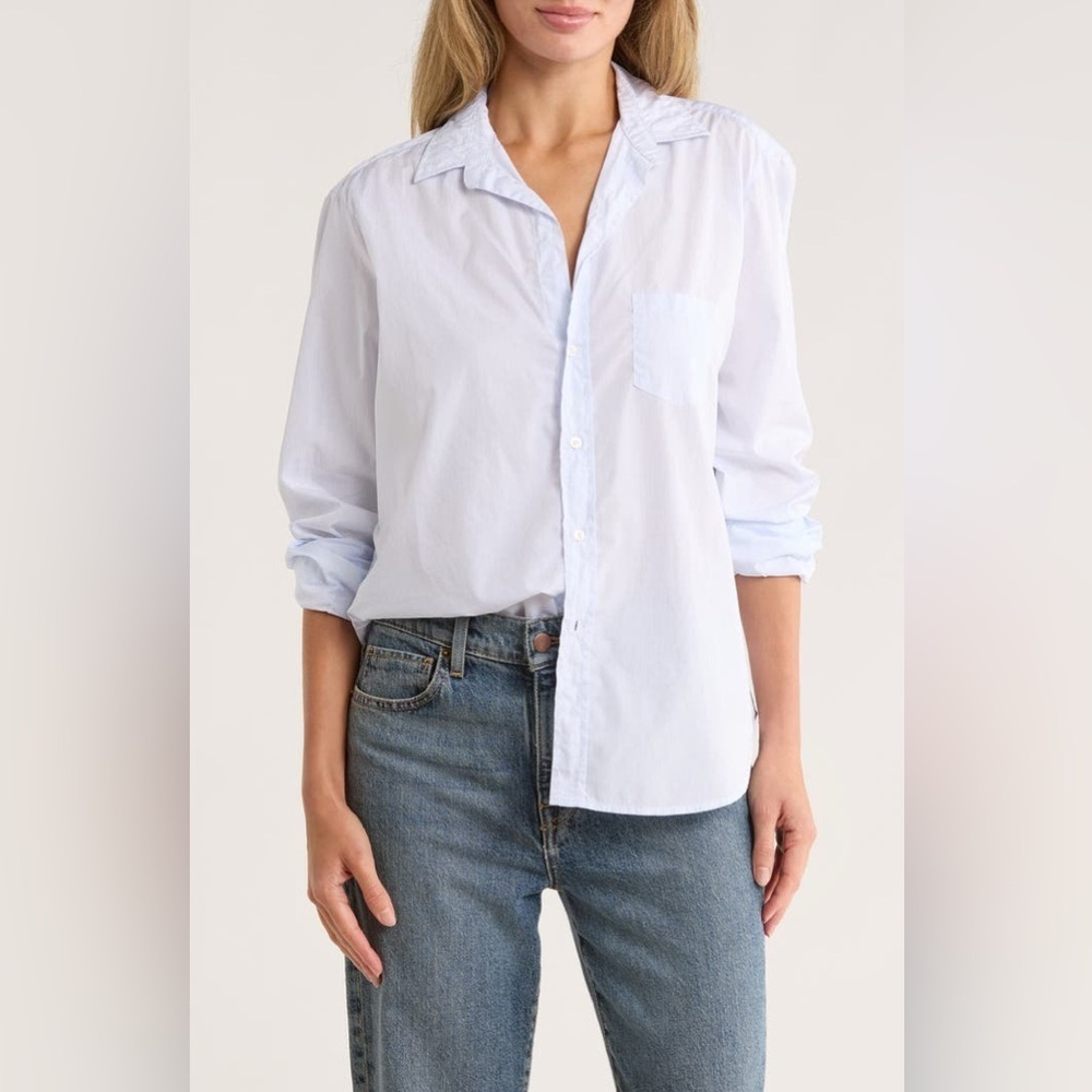 Frank & Eileen Eileen Relaxed Fit Cotton Button-Up Shirt minimalist Size Small